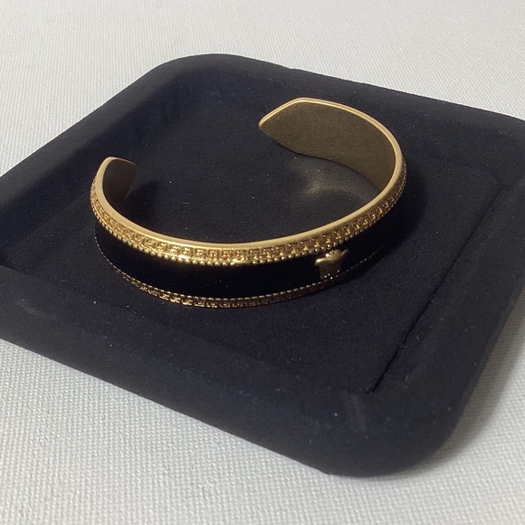 Versace Gold and Black Cuff Bracelet - Picture 1 of 4